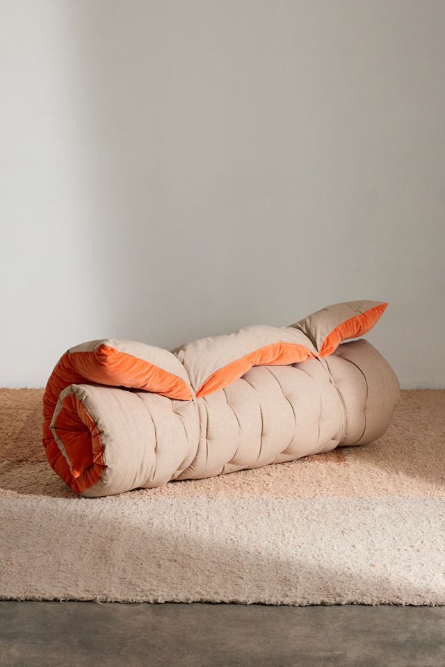 Tangerine Washed Velvet Double Sleepover Mat  #1