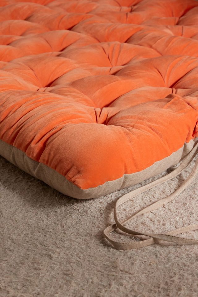 Tangerine Washed Velvet Double Sleepover Mat  #2