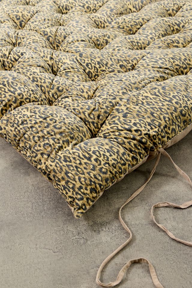 Leopard Washed Velvet Double Sleepover Mat #2