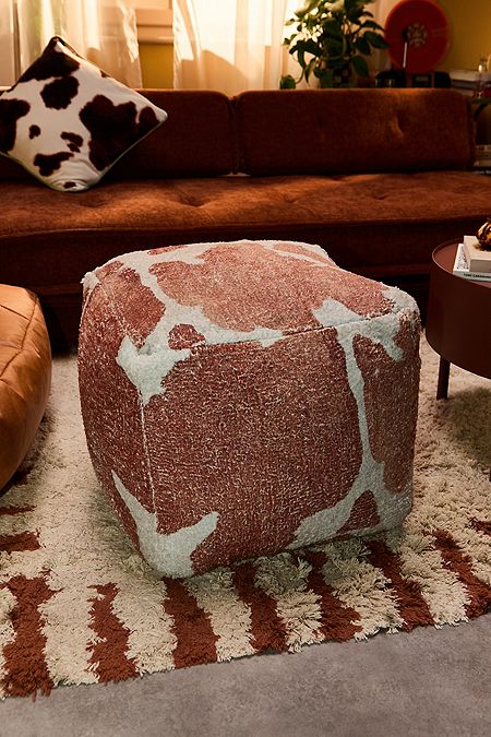 Cow Print Pouffe