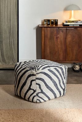 Zebra Print Pouffe