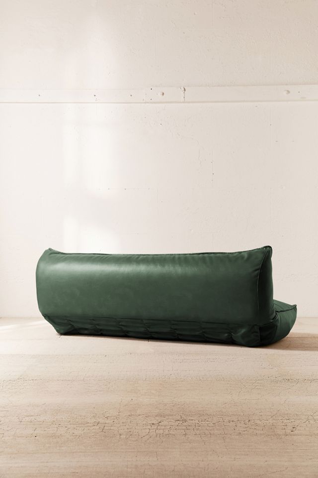 Greta XL Green Faux Leather Sofa Bed #3