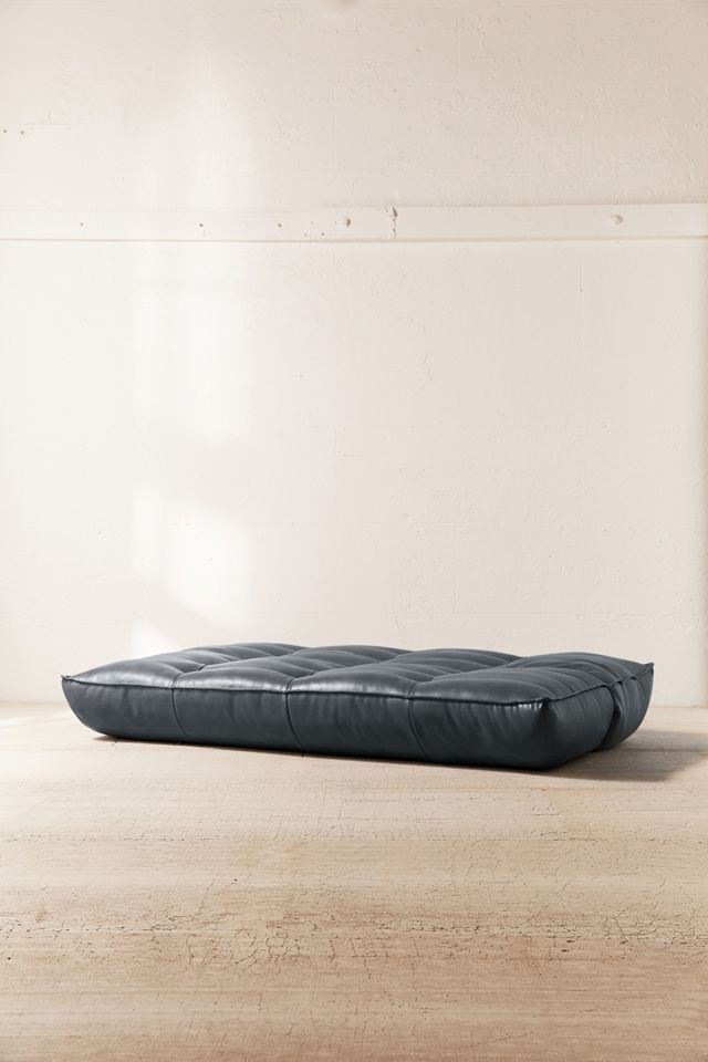 Greta XL Grey Faux Leather Sofa Bed #1