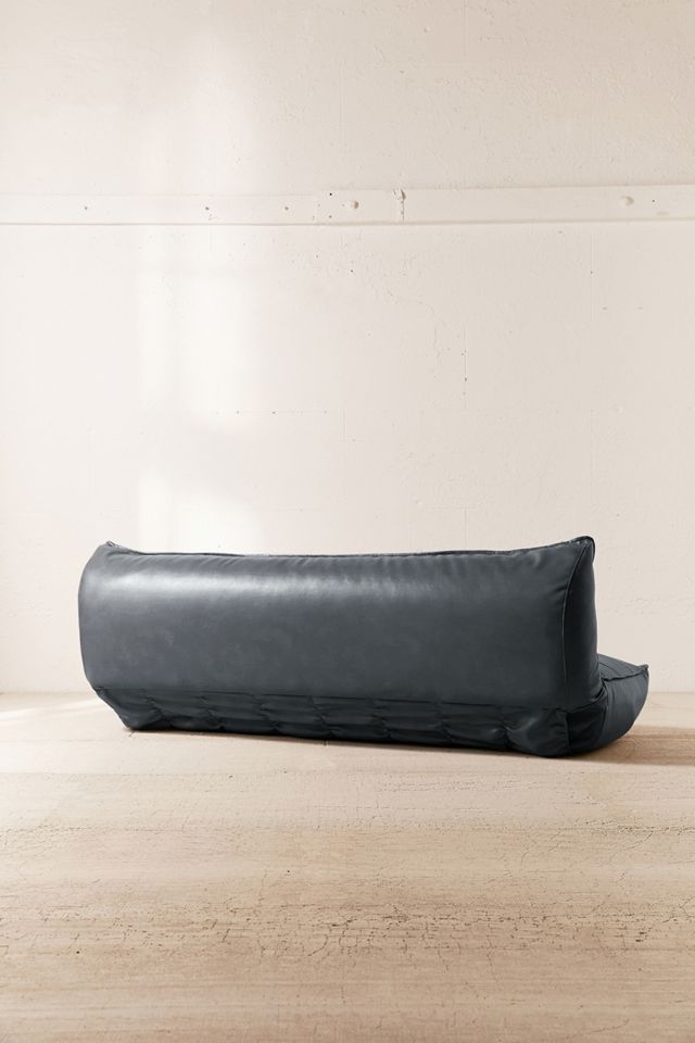 Greta XL Grey Faux Leather Sofa Bed #3