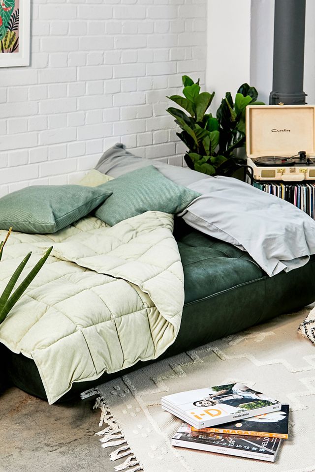 Greta Two-Seater Faux Leather Sofa Bed #1