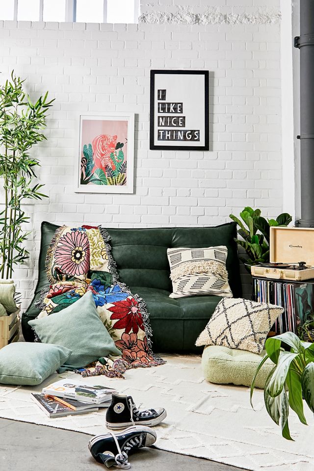 Greta Two-Seater Faux Leather Sofa Bed #2