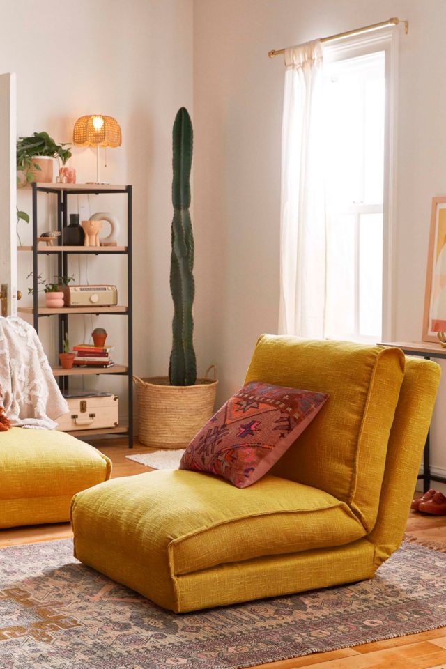 Mustard chair bed new arrivals