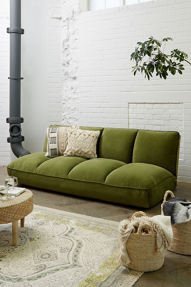 Theo Green Velvet XL Sofa Bed