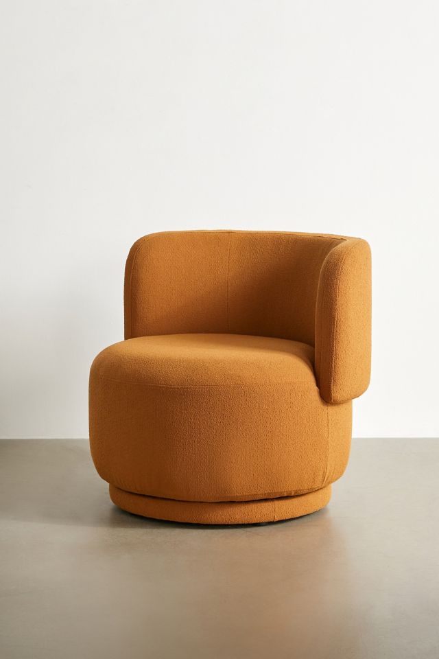 Amaia Mustard Swivel Chair | Urban Outfitters UK