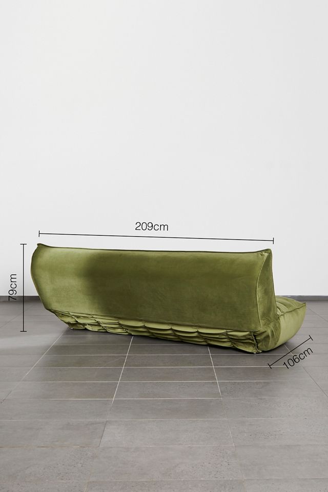 Greta Green Velvet XL Sofa Bed  #3