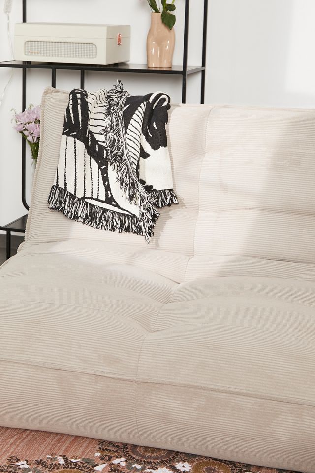 Greta Ecru Two-Seater Corduroy Sofa Bed  #1