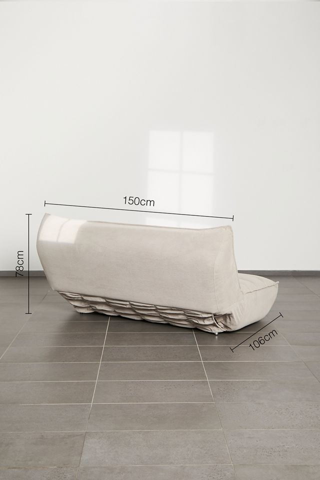 Greta Ecru Two-Seater Corduroy Sofa Bed  #3
