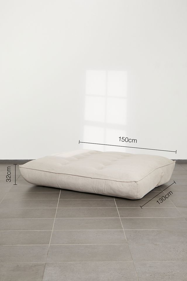 Greta Ecru Two-Seater Corduroy Sofa Bed  #4