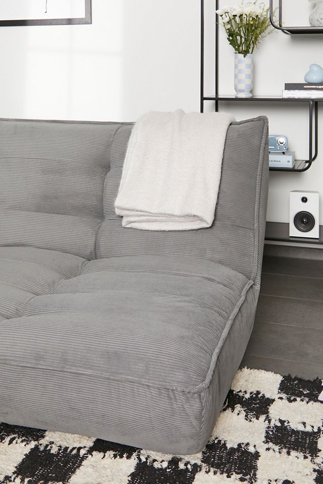 Greta Two-Seater Grey Corduroy Sofa Bed  #1