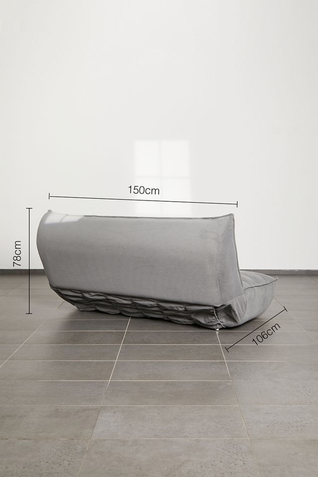 Greta Two-Seater Grey Corduroy Sofa Bed  #3