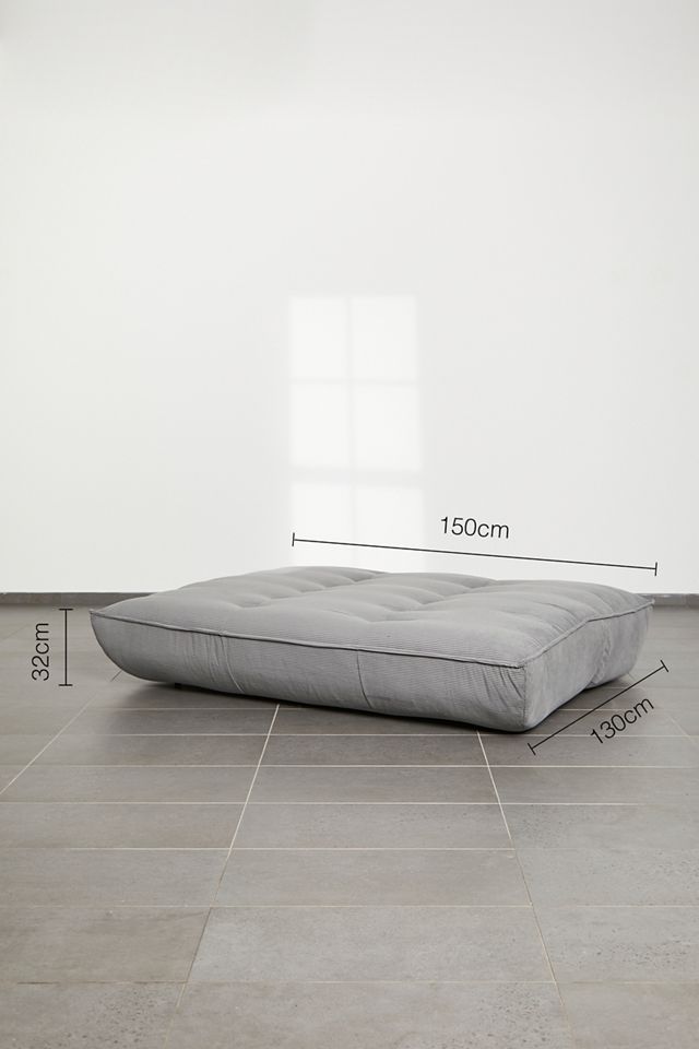 Greta Two-Seater Grey Corduroy Sofa Bed  #4