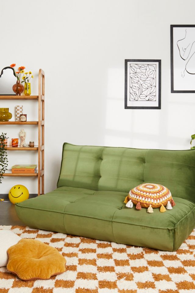 Ikea green on sale velvet sofa