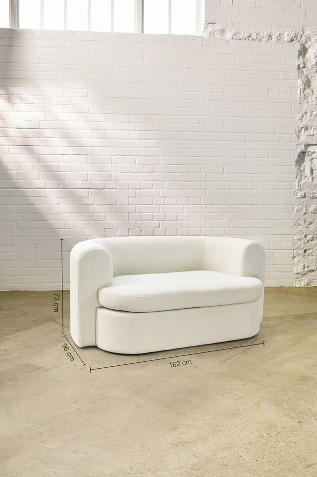 Armand White Two-Seater Storage Sofa #4