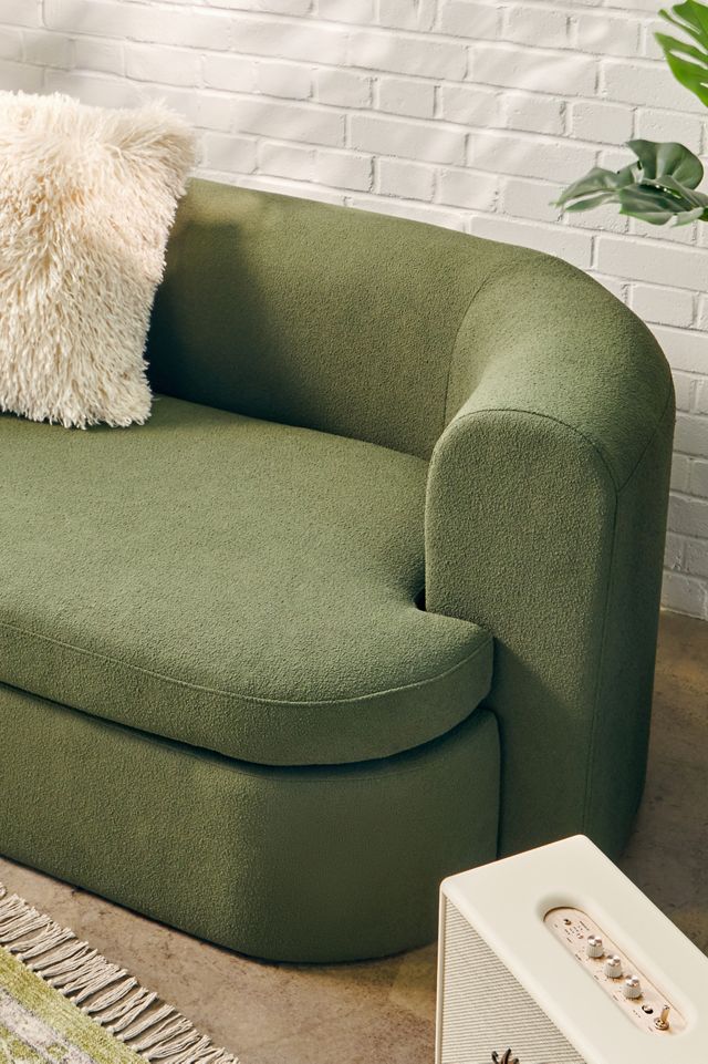 Armand Green Two-Seater Storage Sofa #1