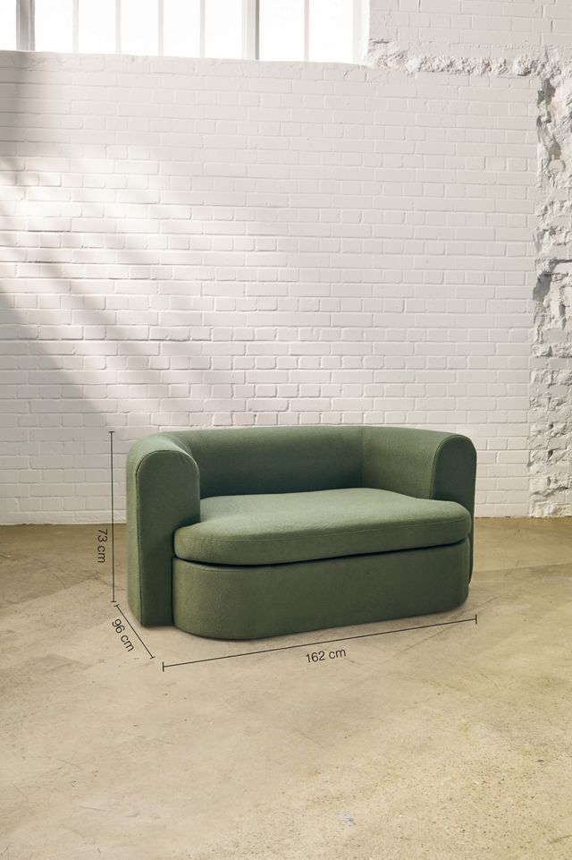 Armand Green Two-Seater Storage Sofa #4