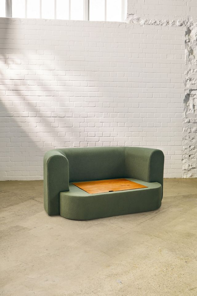 Armand Green Two-Seater Storage Sofa #5
