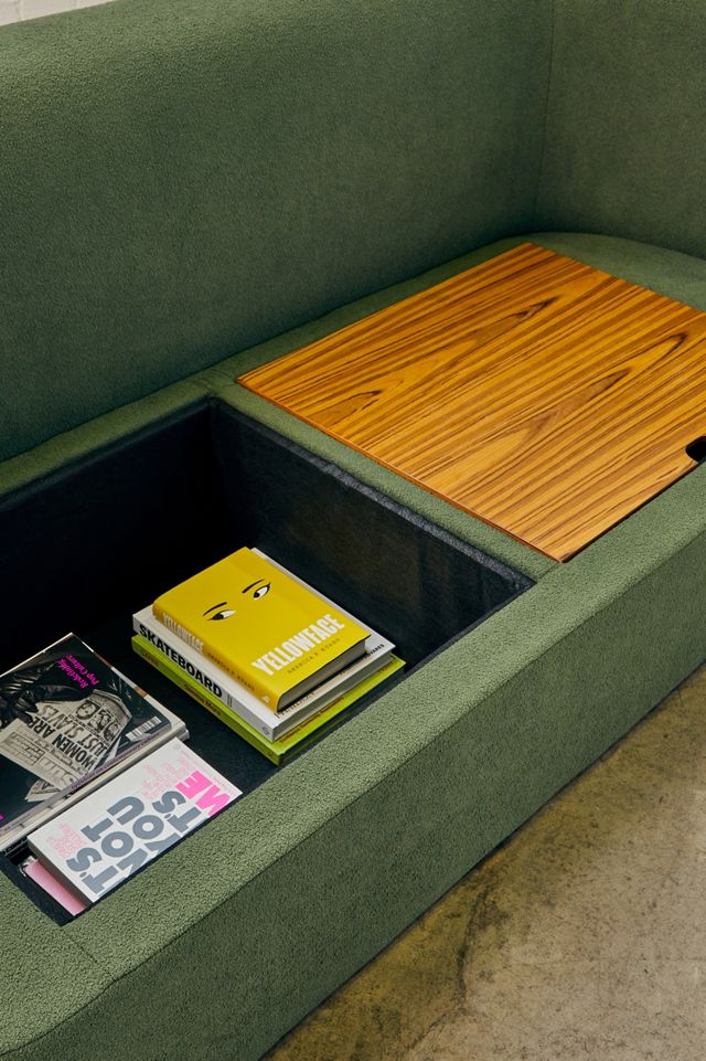 Armand Green Three-Seater Storage Sofa #2
