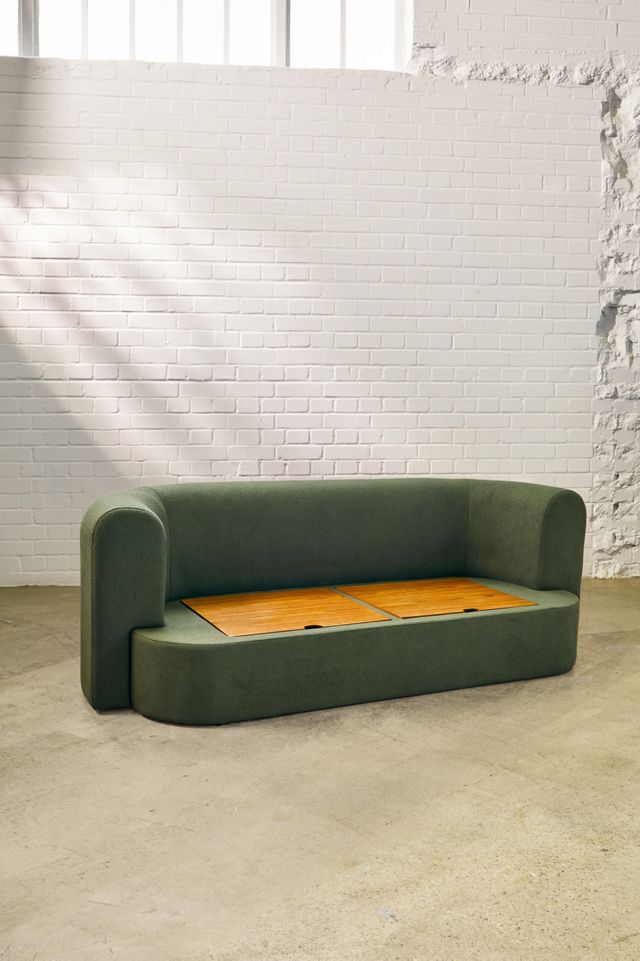 Armand Green Three-Seater Storage Sofa #5