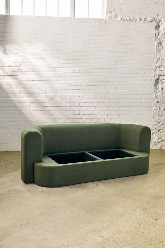 Armand Green Three-Seater Storage Sofa #6