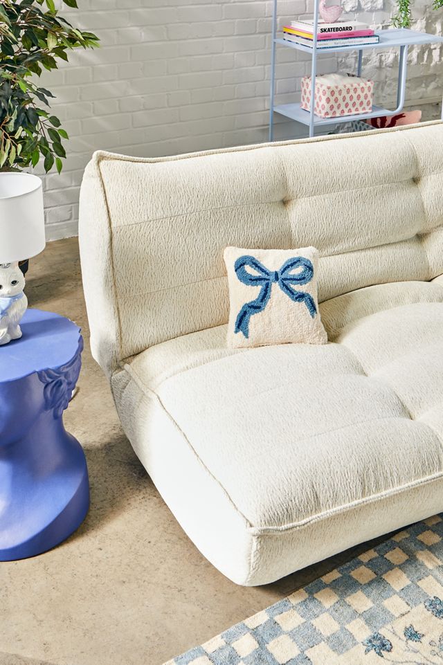 Greta Two-Seater White Boucle Sofa Bed #1