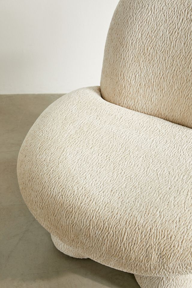 Cream Boucle Bubble Chair #4