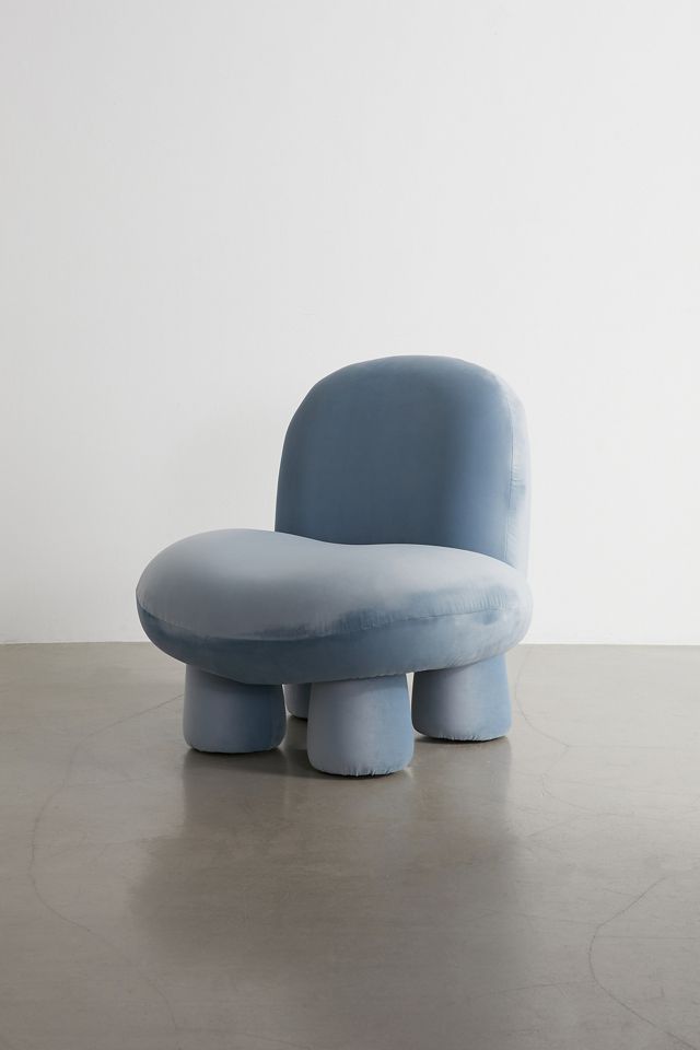 Blue Velvet Bubble Chair #2