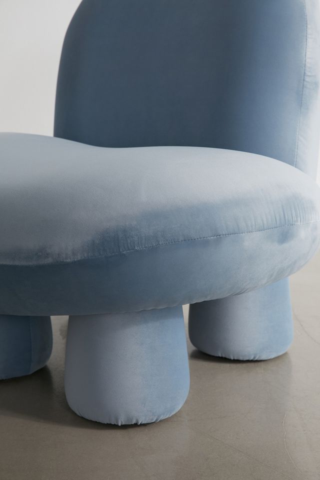 Blue Velvet Bubble Chair #4