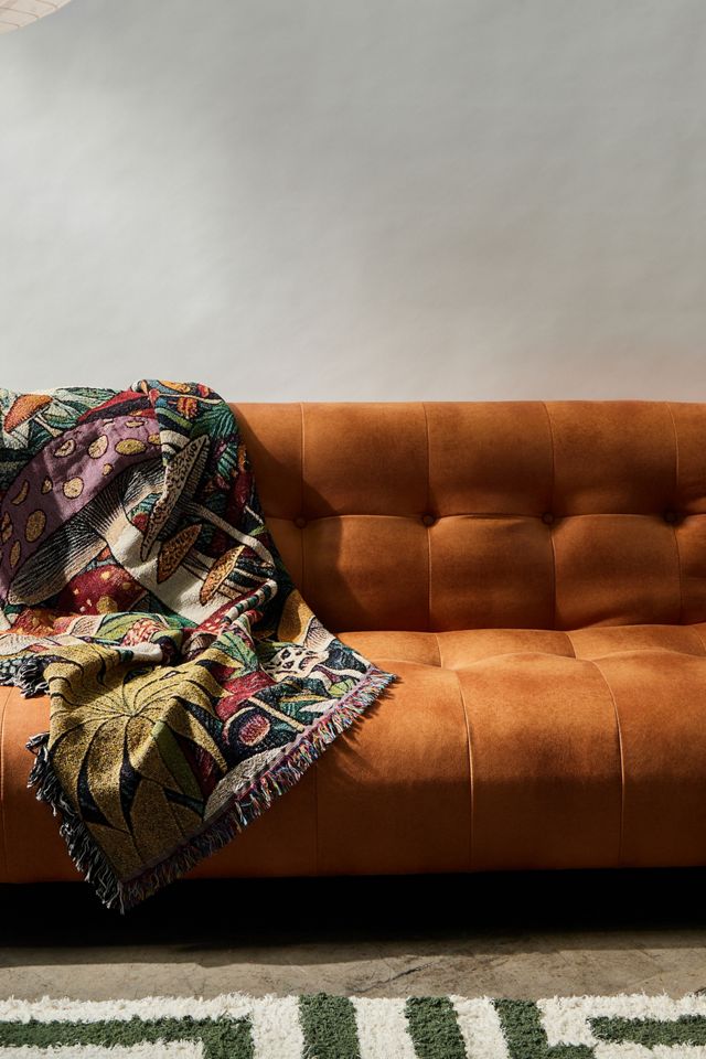 Analise Orange Two-Seater Sofa Bed #1