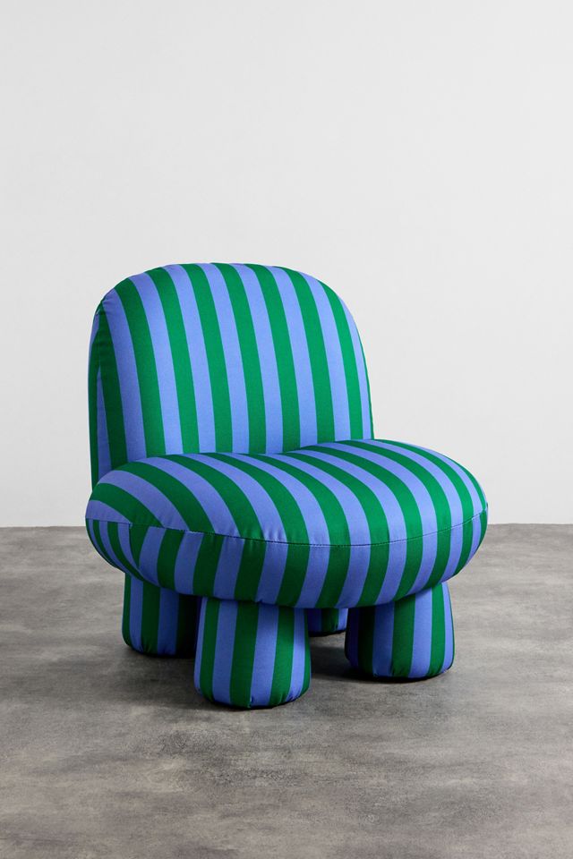Blue & Green Stripe Bubble Chair #3
