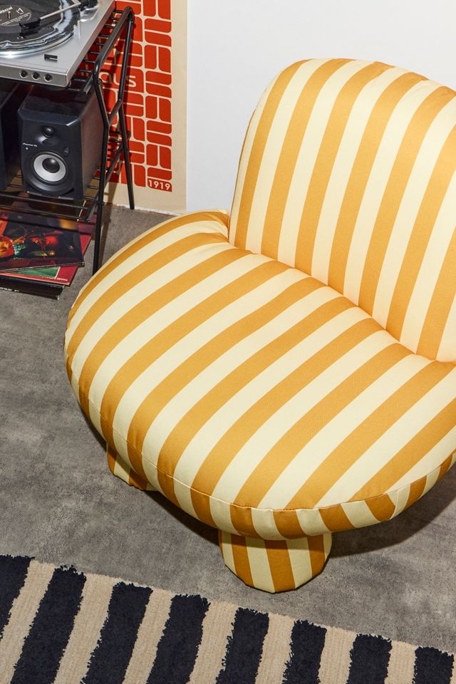 Mustard Stripe Bubble Chair #1