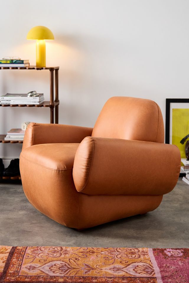 Scott Faux Leather Lounge Chair #1