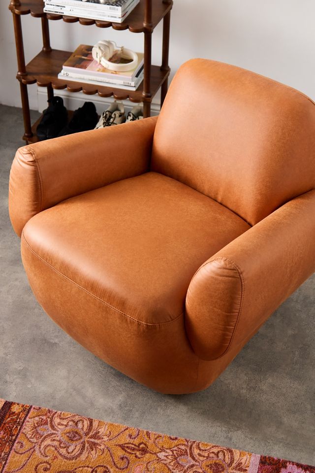 Scott Faux Leather Lounge Chair #2