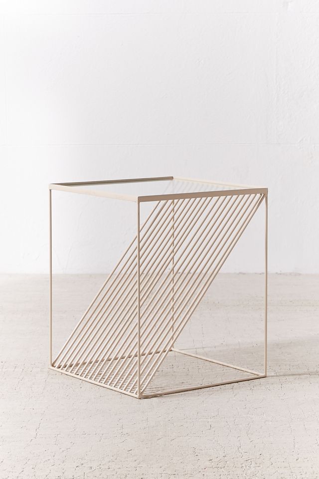 Table basse avec structure à lignes optiques  #1