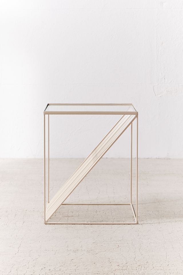 Table basse avec structure à lignes optiques  #2