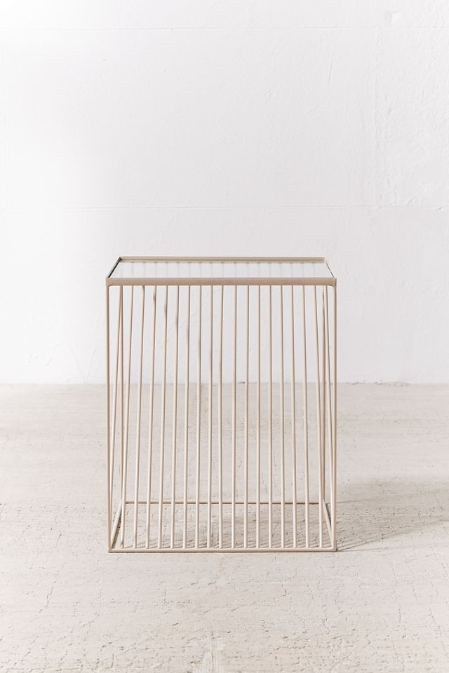 Table basse avec structure à lignes optiques  #3
