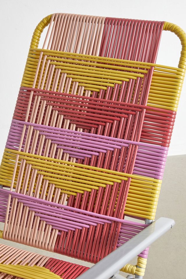 Woven Pink Outdoor Lounger #2