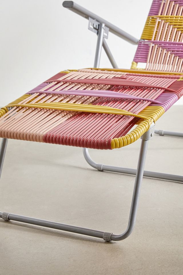 Woven Pink Outdoor Lounger #3