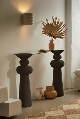 Maia Black Console Table - Black L: 134.6cm x W: 33cm x H; 88.3cm at Urban Outfitters