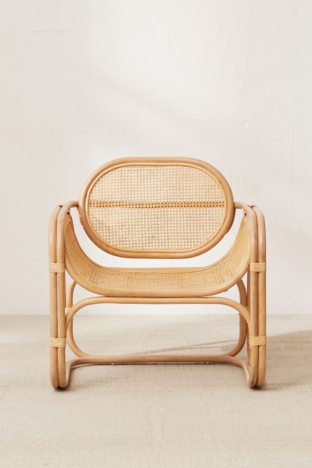 Marte Lounge Rattan & Wood Chair #1