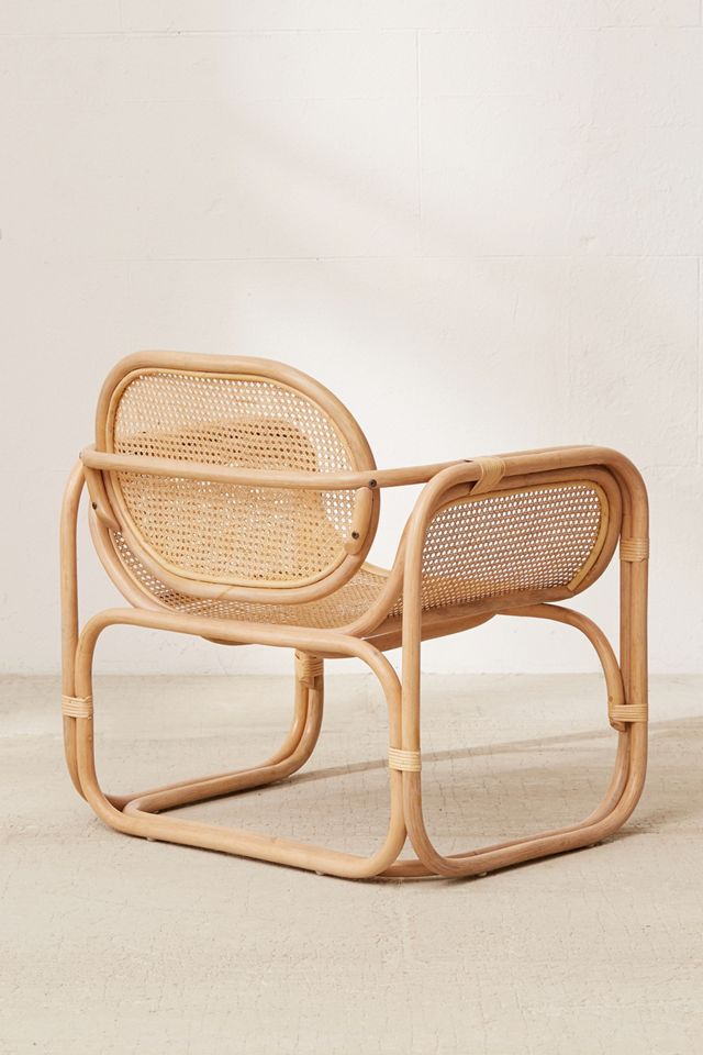 Marte Lounge Rattan & Wood Chair #3