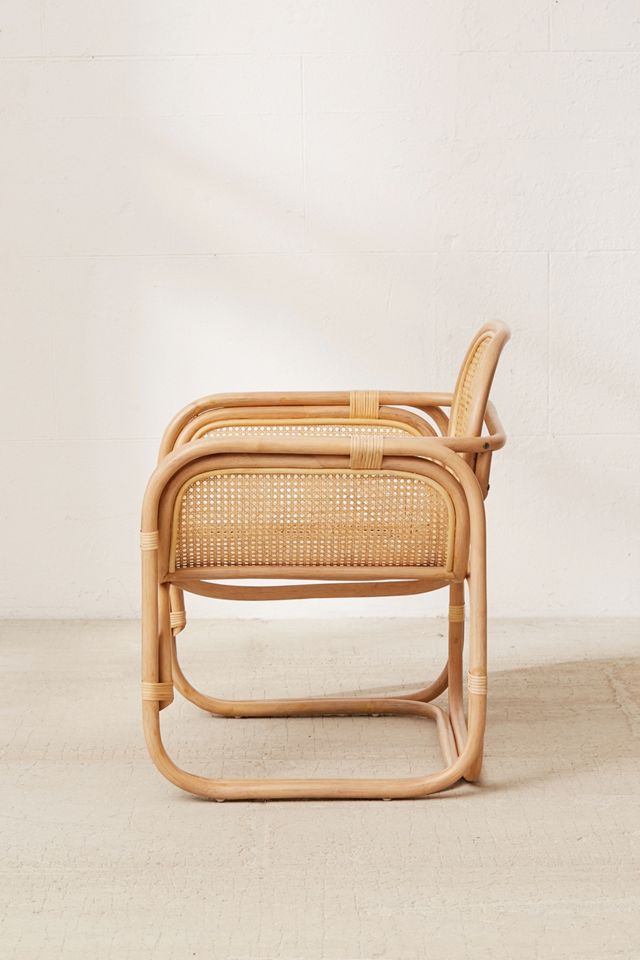 Marte Lounge Rattan & Wood Chair #5