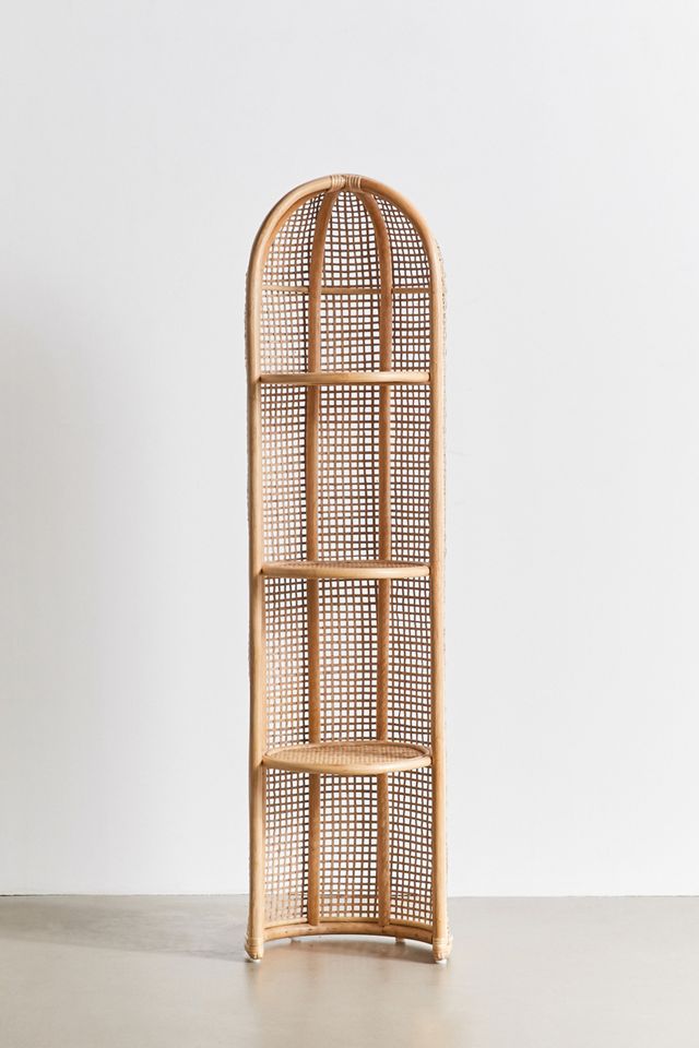 Omera Rattan Corner Shelf #1