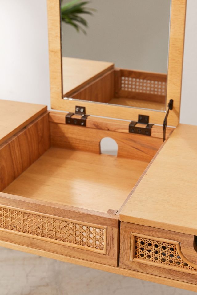Marte Light Brown Dressing Table | Urban Outfitters UK