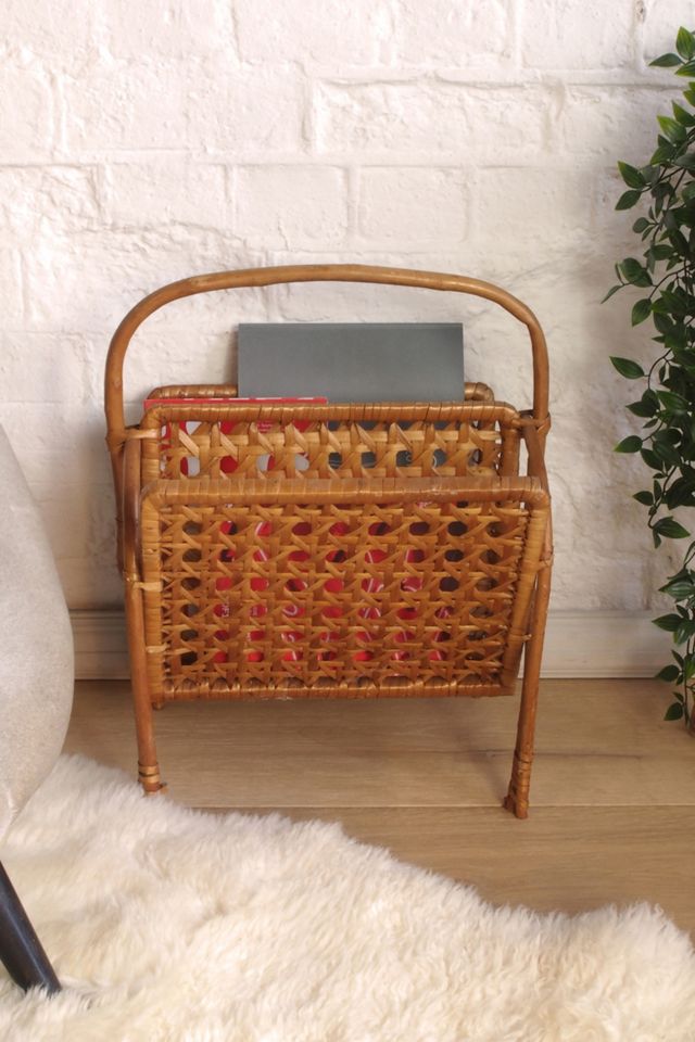 Urban Renewal Vintage Cane Magazine Rack #3