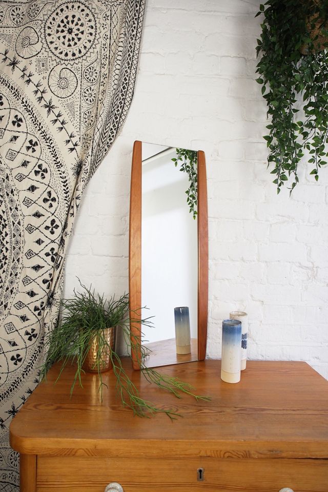 Urban Renewal Remade Vintage Mid-Century Danish Teak Landscape Mirror #2